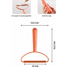 Valletta Aren Çift Taraflı Elbise Tiftik ve Tüy Toparlayıcı Kazak Halı Plastik Tüy Alma Turuncu