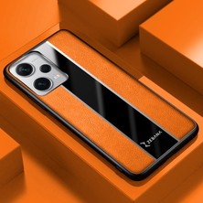 Zebana Xiaomi Redmi Note 12 Pro 5g Uyumlu Kılıf Zebana Premium Deri Kılıf Turuncu