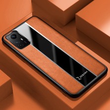 Zebana Xiaomi Redmi Note 12S Uyumlu Kılıf Zebana Premium Deri Kılıf Kahverengi