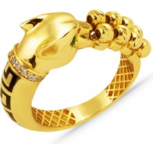 Bilezikci Dorikalı Puma Altın Yüzük 14 Ayar