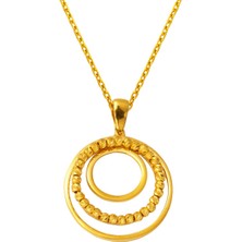 Bilezikci 22 Ayar Dorika Halkalı Altın Kolye