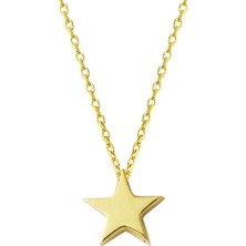 Bilezikci Altın Minimal Yıldız Kolye