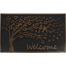 Çırpan Ev Ağaç Desen Kapı Önü Paspas 75 x 45 cm
