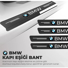 DK Elektronik Bmw Logolu Karbon Kapı Eşiği Koruyucu Bant Folyo 4'lü Set