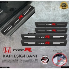 DK Elektronik Honda Typer Logolu Karbon Kapı Eşiği Koruyucu Suni Deri 4'lü Set