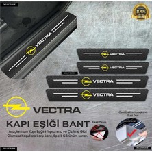 DK Elektronik Opel Vectra Logolu Karbon Kapı Eşiği Koruyucu Suni Deri 4'lü Set