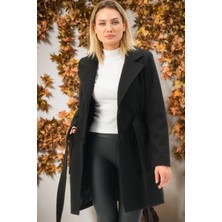 Dewberry Z6778 Dewberry Bayan Kaban-Açık Siyah