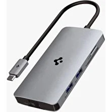 Spigen ArcDock 100W PD 3.0 / 8 in 1 USB-C Multi Hub / Çoklayıcı / Dönüştürücü Şarj Cihazı 8 Port / 4k 60hz / Ethernet 1Gbps / Macbook Space Gray PD2303 - ACA06141