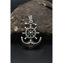 Prestige Gümüş Çapa Dümen Kolye Ucu 925 Ayar Gümüş