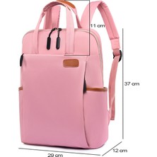 Luoxg Pembe Gençlik Su Geçirmez 13 Inç Seyahat Moda Eğlence Işık Kadın Sırt Çantaları Iş Kadınları Öğrenci Rahat Dizüstü Sırt Çantası (Yurt Dışından)