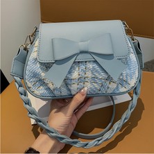 Luoxg Siyah Gu Çanta Moda Pu Deri Su Geçirmez Bayan Lüks Ilmek Kadın Mini Eyer Çantası (Yurt Dışından)