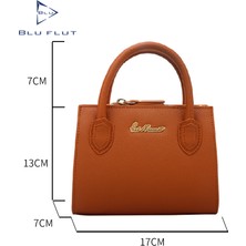Luoxg Sarı Moda Mini Çanta Kadın Özel Logo Cosmeticbag Hakiki Deri Sling Crossbody Omuz Çantası Mini Çanta Deri (Yurt Dışından)