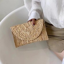 Luoxg 3 Yeni El Dokuma Debriyaj Çanta Bohem Renkli Mısır Kürk Örgülü Çanta Kadın Taşınabilir Çanta (Yurt Dışından)