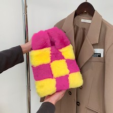Luoxg Mavi Moda Tasarım Sac Pour Femme Peluş Çanta Kürklü Özel El Çantası Kadın Çanta Bayanlar Için (Yurt Dışından)