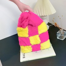 Luoxg Mavi Moda Tasarım Sac Pour Femme Peluş Çanta Kürklü Özel El Çantası Kadın Çanta Bayanlar Için (Yurt Dışından)