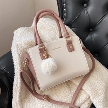 Luoxg Toz Beyaz Çapraz Vücut Çanta Bayan Çanta Moda Taklit Kürk Kadın Çanta Crossbody Peluş Çanta Kadın (Yurt Dışından)