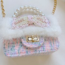 Luoxg Stil 3 Mini Kadın Çanta Trendi 2024 Kare Tasarım Süslemeleri Crossbody Çanta Lüks Çanta Kaliteli Pu Deri Parlak Renk Omuz Çantaları (Yurt Dışından)