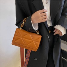 Luoxg Beyaz Kadın Rahat Çanta 2023 Yeni Moda Omuz Küçük Kare Çanta Omuz Askılı Postacı Çantaları (Yurt Dışından)