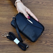 Luoxg Gri Pu Kadın Çanta Yumuşak Yan Crossbody Çanta Basit Rahat Kabuk Çanta Kadın Cüzdan Kadın Omuz Çantası 2022 Tasarımcının Yeni (Yurt Dışından)