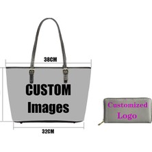 Luoxg DP+Z21-CUSTOM Retro Özel Çanta Bayan Pu Deri Lüks Çanta Tote Çanta Cüzdan Baskı Moda Çantalar Yeni Moda Polyester 1 Adet (Yurt Dışından)