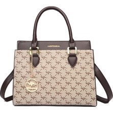 Luoxg 04 Yüksek Kaliteli Deri Tote Çanta Kadın Üst Kolu Kesesi Büyük Kapasiteli Crossbody Omuz Çantası Lüks Zarif Kadın Çanta (Yurt Dışından)