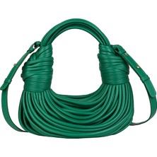 Luoxg Gümüş 2023 Lüks Kabuk Yüz Tasarımı Pu Düz Renk Crossbody Omuz Çantası Kadın Rahat Çanta (Yurt Dışından)