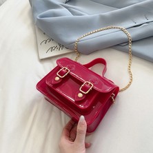 Luoxg 02 Yeni Moda Sevimli Zincir Jöle Çanta Mini Çanta Kadınlar Için Renkli ve Güzel Tek Omuz Messenger Çanta (Yurt Dışından)