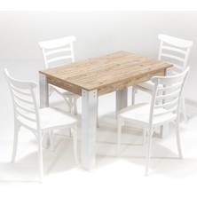 Sandalie Grande / Efes Mutfak Masa Takımı 4 Sandalye 1 Masa - Beyaz