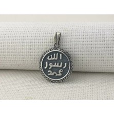 Takılingo 925 Ayar Gümüş Allah'ın Resulü Muhammed Yazılı Kolye Ucu