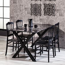 Sandalie Miray Mutfak Masa Takımı Siyah