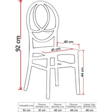 Sandalie 4 Adet Phoenix Beyaz Sandalye / Balkon-Bahçe-Mutfak