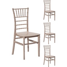 Sandalie 4 Adet Soho Cappucino Sandalye Balkon-Bahçe-Mutfak