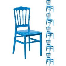 Sandalie 6 Adet Miray Mavi Sandalye / Balkon-Bahçe-Mutfak