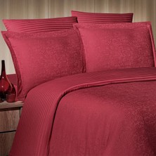 Maxstyle Jakarlı Reyka Bordo Double Nevresim Takımı