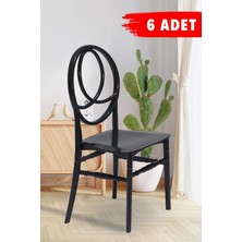 Sandalie 6 Adet Phoenix Siyah Sandalye / Balkon-Bahçe-Mutfak