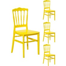 Sandalie 4 Adet Miray Sarı Sandalye / Balkon-Bahçe-Mutfak