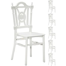 Sandalie 6 Adet Keops Beyaz Sandalye / Balkon-Bahçe-Mutfak