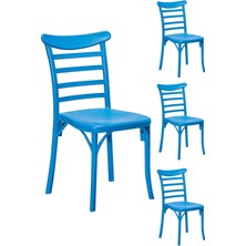 Sandalie 4 Adet Efes Mavi Sandalye / Balkon-Bahçe-Mutfak