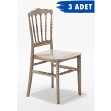 Sandalie 3 Adet Miray Cappucino Pratik Sandalye / Balkon-Bahçe-Mutfak