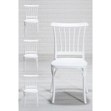 Sandalie Violet Home Mutfak Sandalyesi 4 Adet - Beyaz