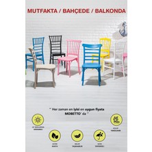 Sandalie Violet Home Mutfak Sandalyesi 4 Adet - Beyaz