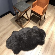 Eliana Home Tüy Dökmez Tavşan Tüyü Post Halı Siyah