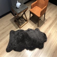 Eliana Home Tüy Dökmez Tavşan Tüyü Post Halı Siyah