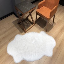 Eliana Home Tüy Dökmez Tavşan Tüyü Post Halı Beyaz