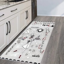 Eliana Home Dijital Baskı Yıkanabilir Kaymaz Taban Mutfak Halısı ve Yolluk  LNA2061