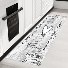 Eliana Home Dijital Baskı Yıkanabilir Kaymaz Taban Mutfak Halısı ve Yolluk  LNA2040