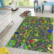 Eliana Home Dijital Baskı Yıkanabilir Kaymaz Taban Çocuk Halısı ve Yolluk LNA4045