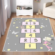 Eliana Home Dijital Baskı Yıkanabilir Kaymaz Taban Çocuk Halısı ve Yolluk LNA4065
