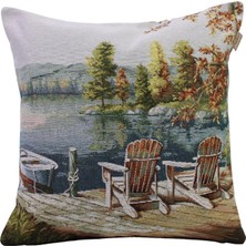 Belıeve Göl Sefası Goblen Kırlent 40*40 cm