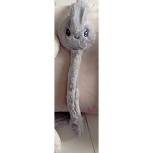 Sevgi Aksesuar Peluş Oynar Mekanizmalı Gri Tavşan Kulaklık